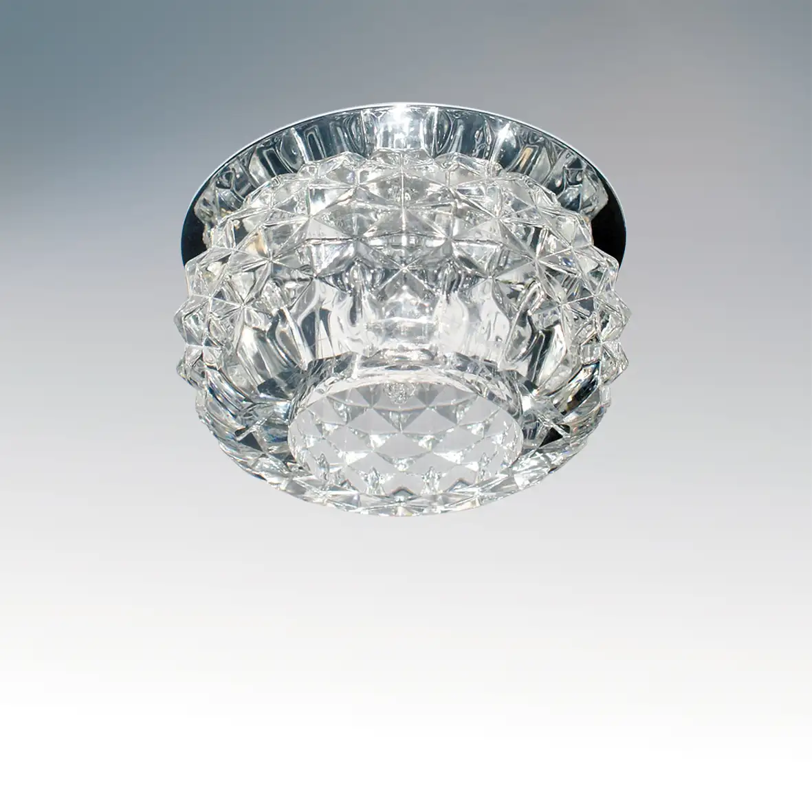 Cesare Светильник встраиваемый 1х40W G9, металл chrome, стекло crystal, D110mm H50mm, Lightstar