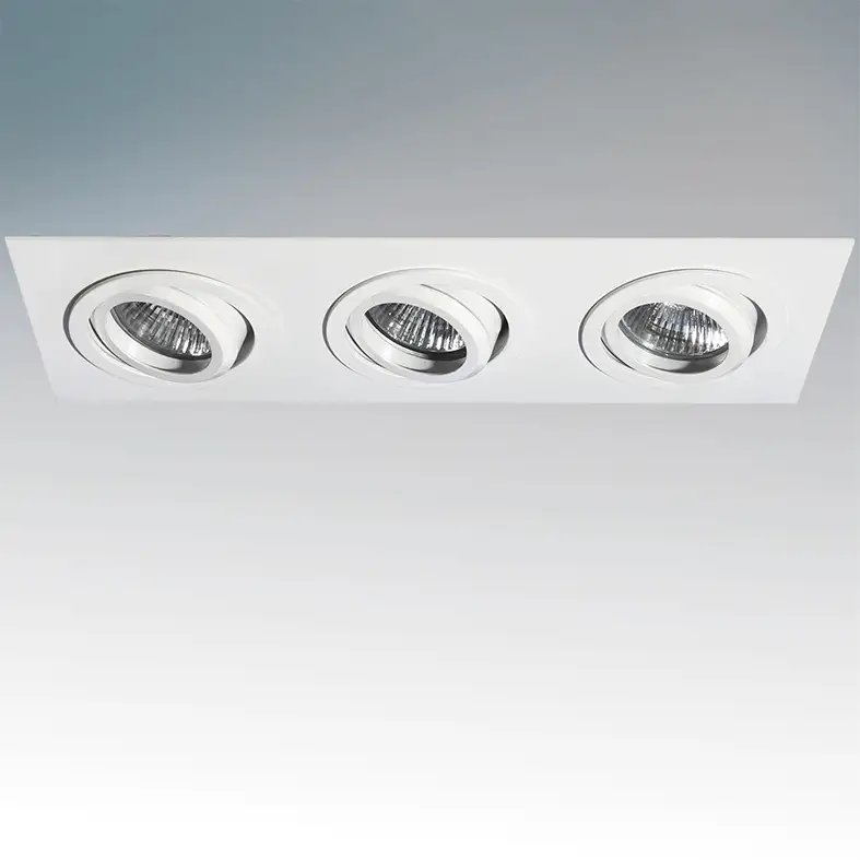 Singo X3 Светильник встраиваемый поворотный 3x50W MR16, металл white,280*100*50mm, h60mm, Lightstar