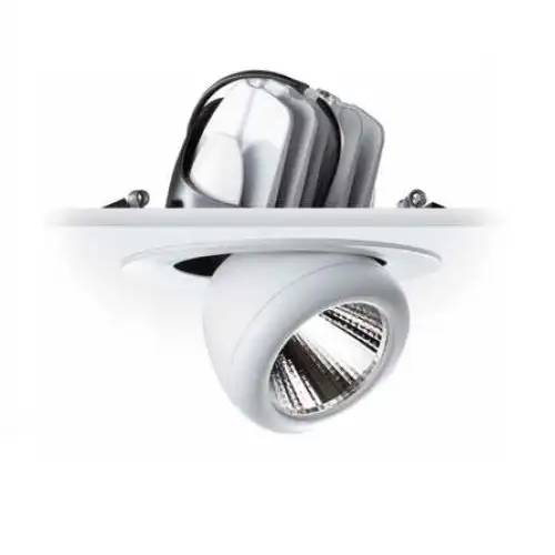 Cloud Светильник встраиваемый LED 37W 3000K 1050mA wide flood, металл white, D108mm H131mm, Targetti