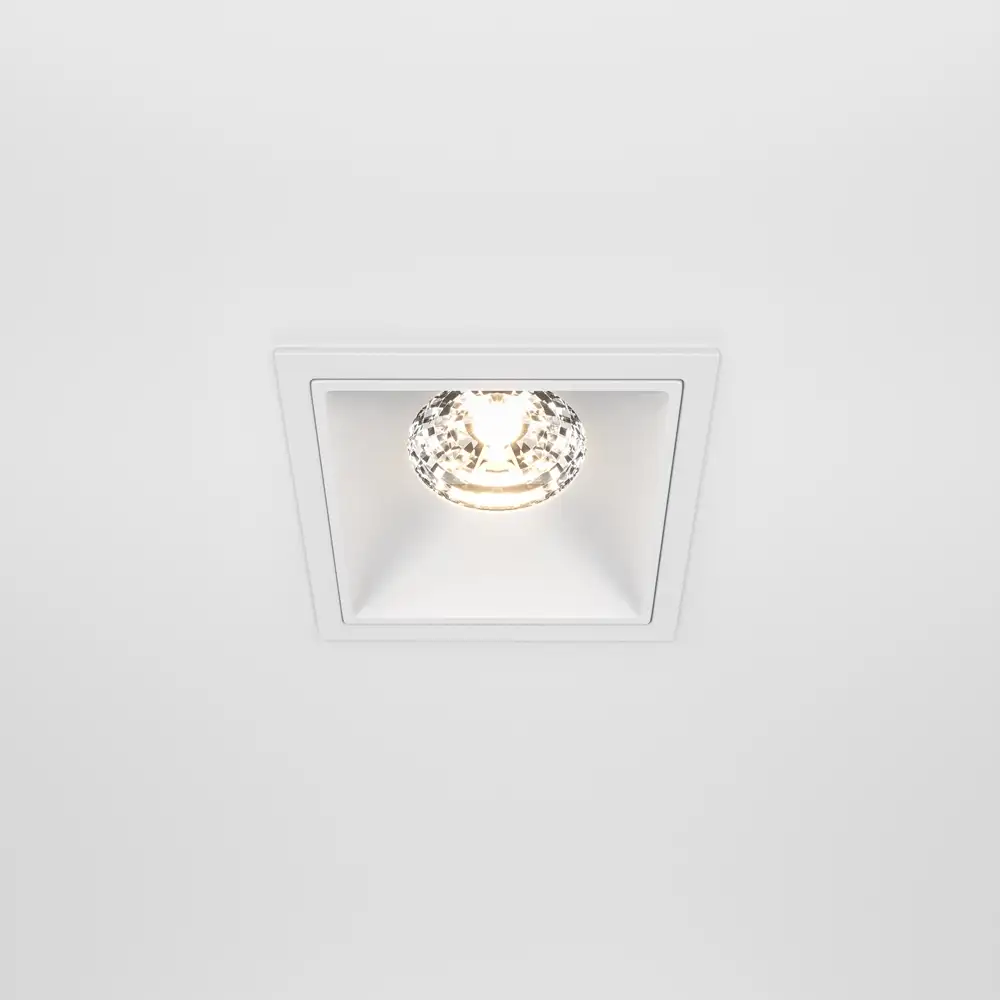 Alfa Светильник встраиваемый LED 15W 3000K 1150lm 36° Ra>90 Triac, металл white, L85mm W85mm H63mm, 