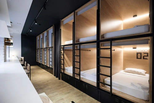 Освещение Освещение капсульного отеля IN BOX capsule hotel. Санкт-Петербург. - фото 1