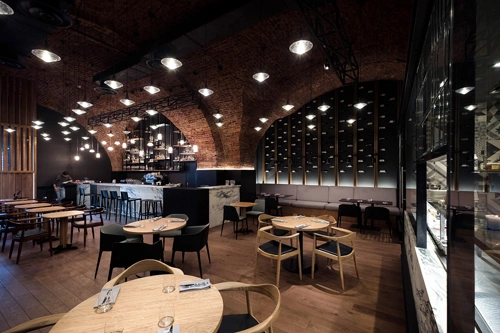 Освещение Освещение бара Q Wine Bar. Сантк-Петербург. - фото 3