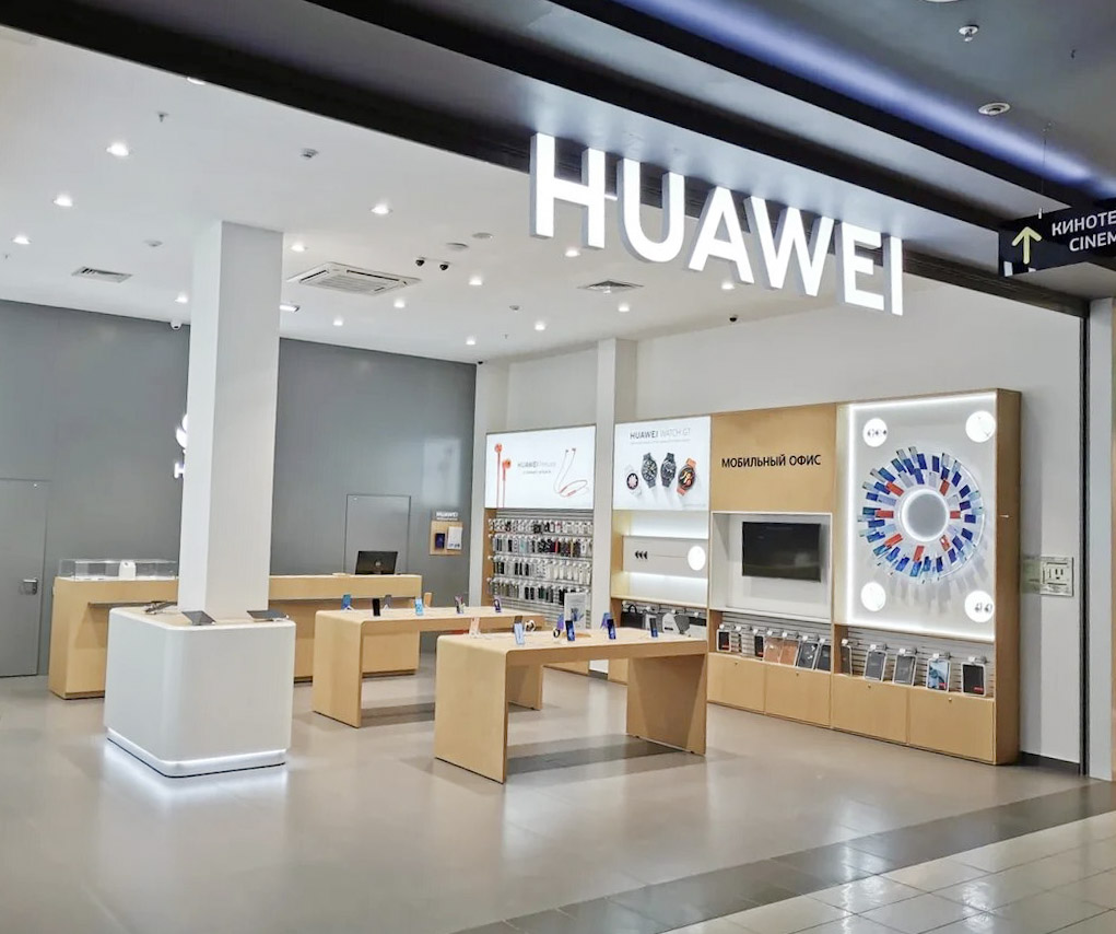 HUAWEI, сеть магазинов - проект и реализация освещения.