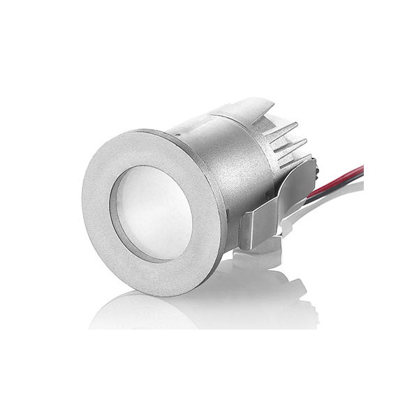 Micro Светильник встраиваемый LED 3W 3000K 160lm 80° 700mA IP20, металл серый, D42mm H53mm, Nobile