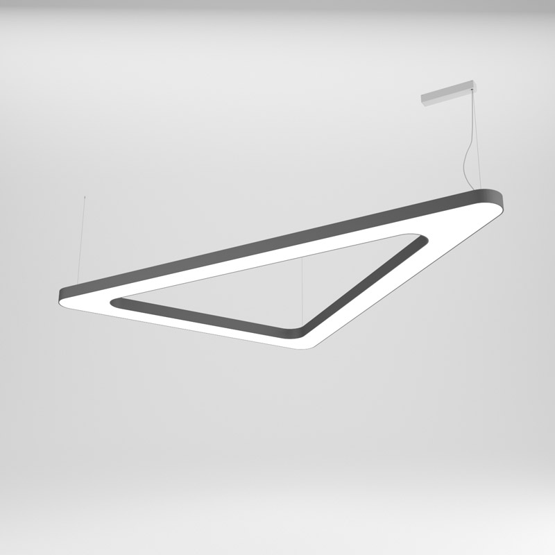 LED светильник подвесной треугольник со скругленными углами