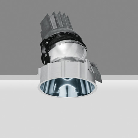 Reflex Светильник встраиваемый 1×70W Gx8.5 CDR-111, металл white/alu, D162mm H209mm, IGuzzini 