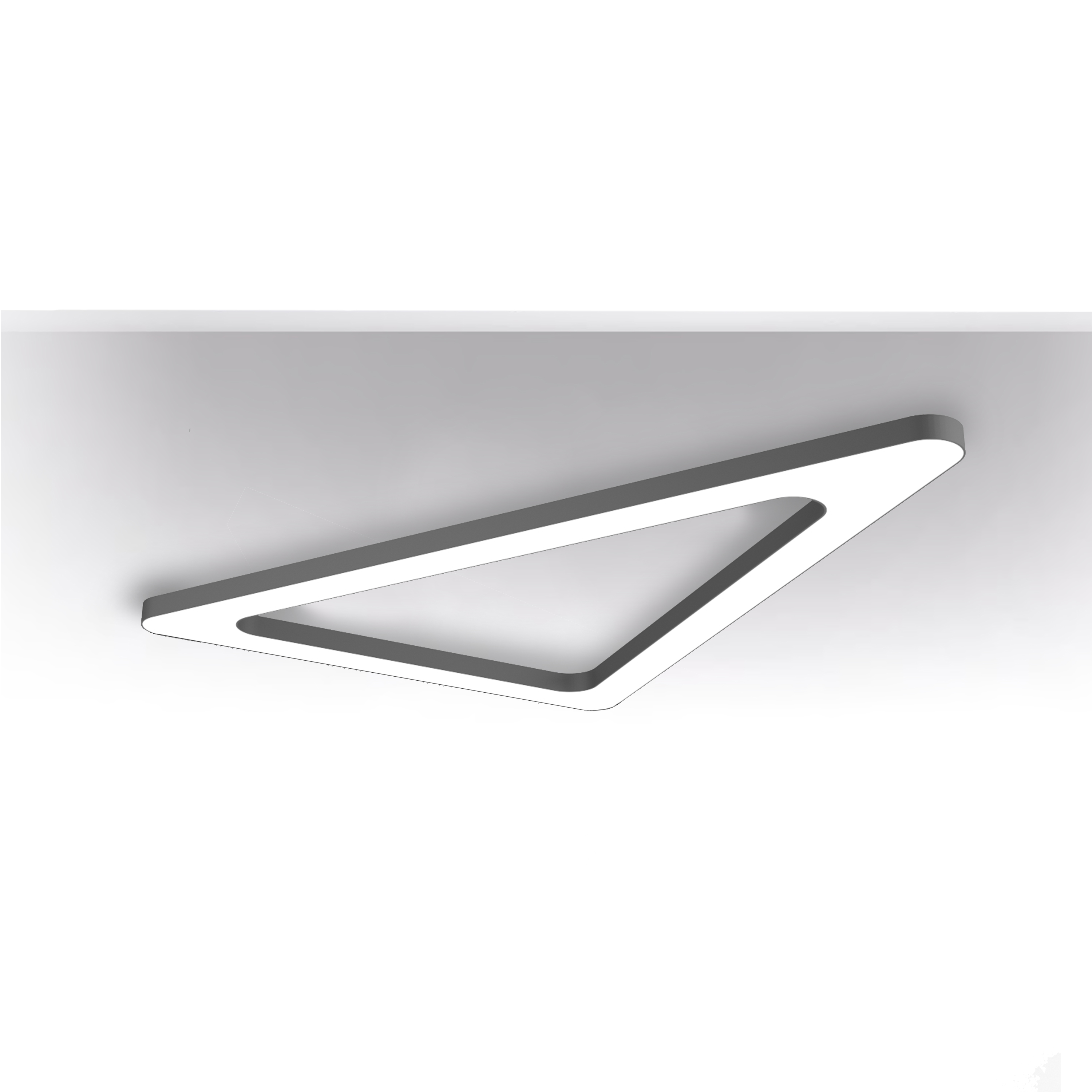 LED светильник накладной треугольник со скругленными углами