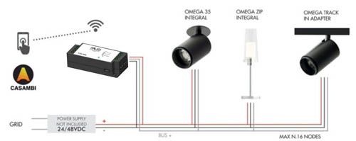 Подключение контроллера в схему управления светильниками оснащенными компактными LED драйверами Italed