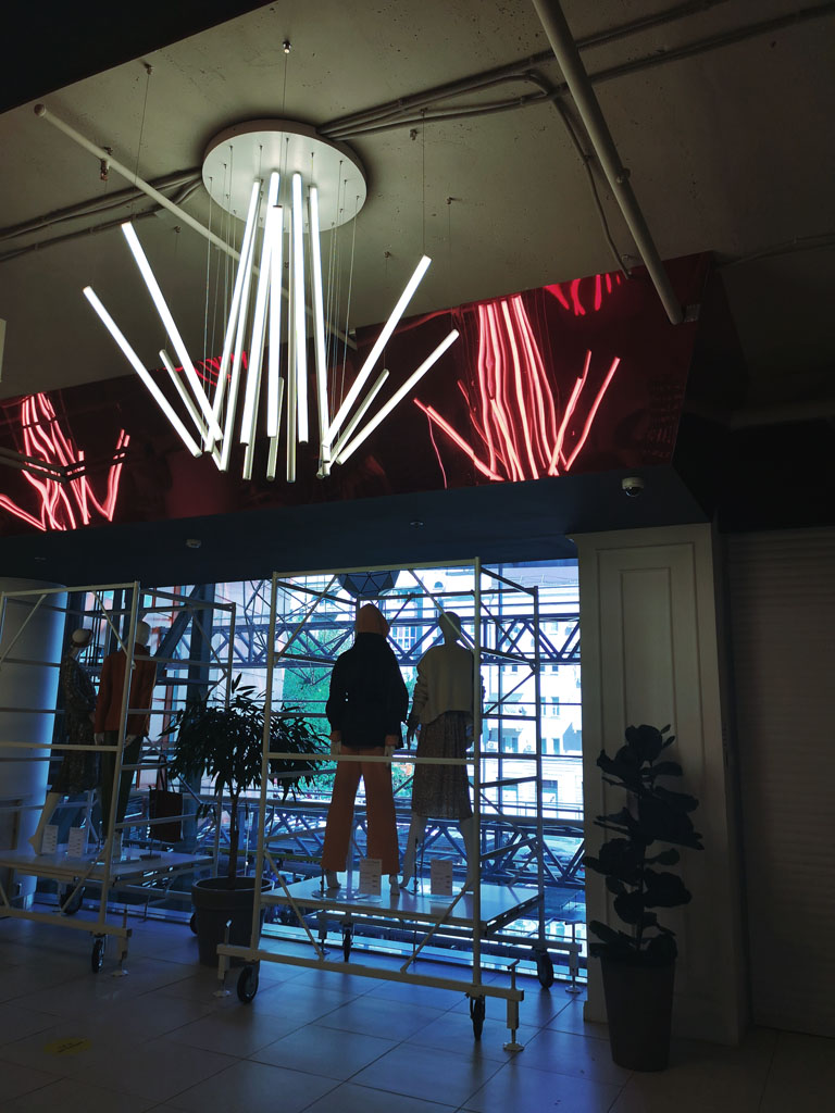 освещение торгового центра галерея астор