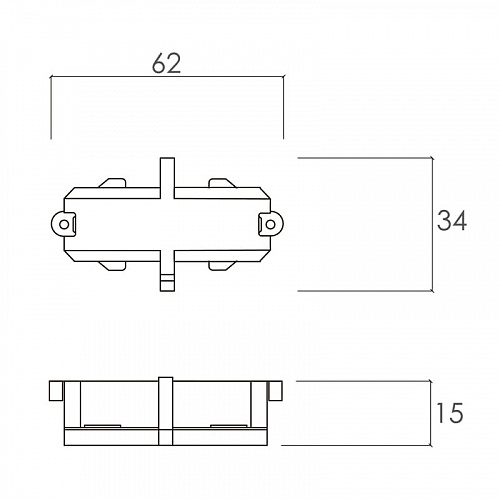 ART1527 Линейный соединитель невидимка 1-ph   -  Однофазный шинопровод и комплектующие 