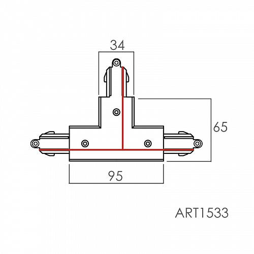 ART15 (32, 33) Cоединитель Т-образный внешний 1-ph   -  Однофазный шинопровод и комплектующие 