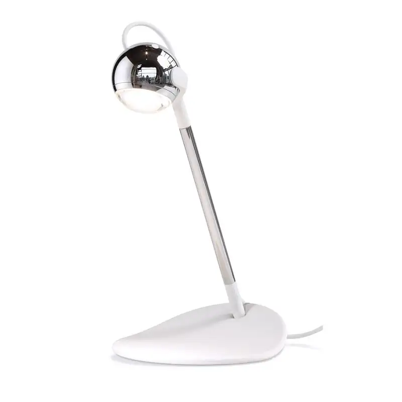 Falling Star Светильник настольный LED 8W 2700K 200lm, металл chrome, white, W200mm H350mm, Tobias G